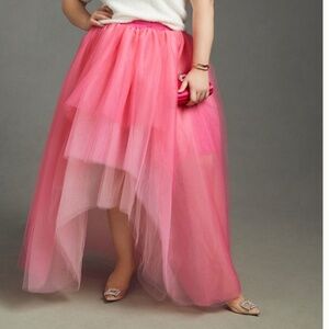 Anthropologie Hutch Asymmetrical Tulle Skirt